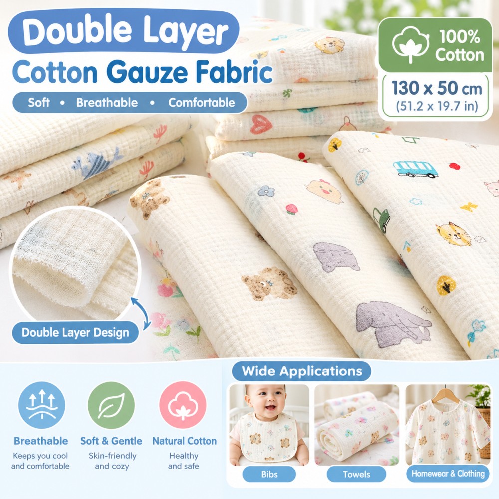 Baby Clothing Usa - Tecido de crepe estampado com desenhos